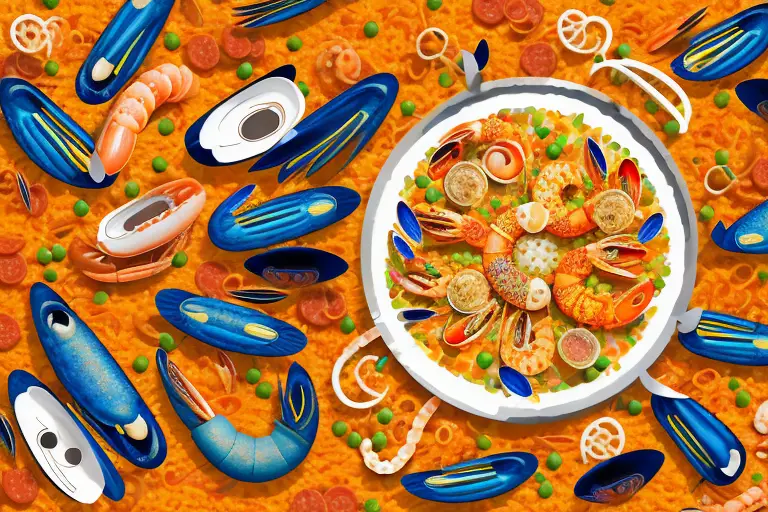 Spanish Paella with Seafood and Sausage Recipe