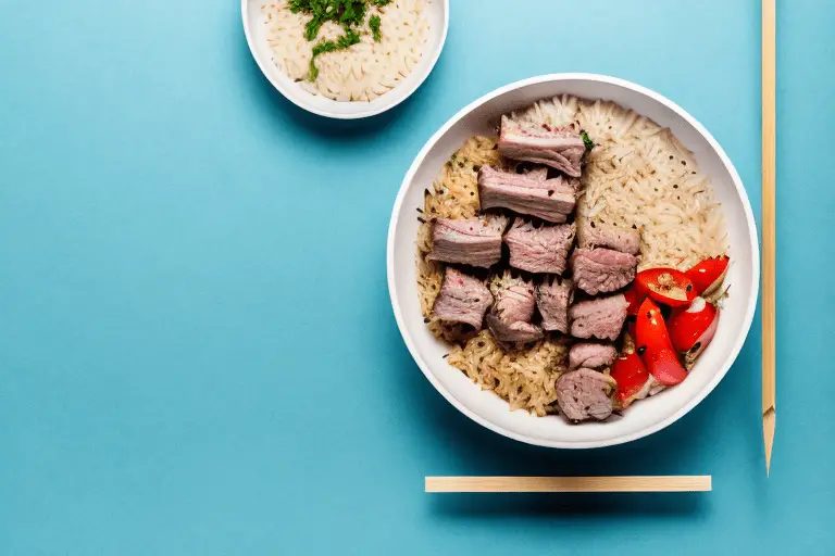 Greek Souvlaki Rice Bowl with Lamb Recipe