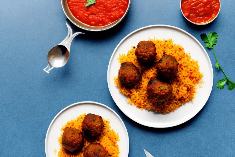 Moroccan Lamb Meatballs with Spiced Tomato Rice Recipe