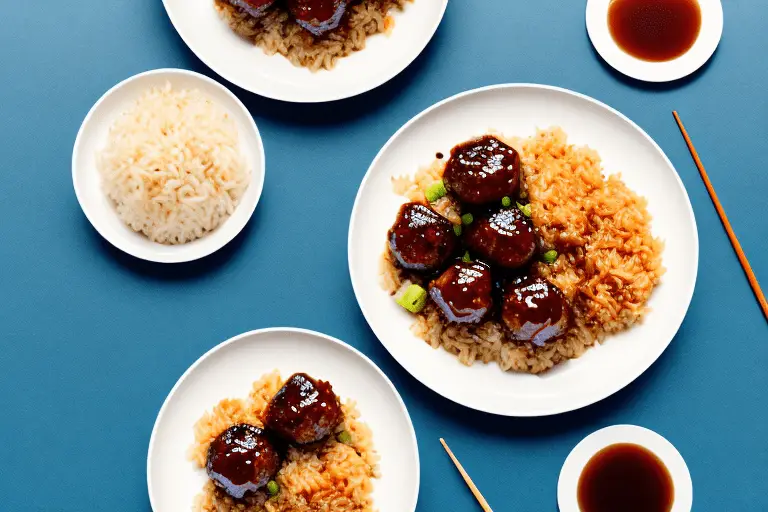 Teriyaki Glazed Meatballs with Fried Rice Recipe