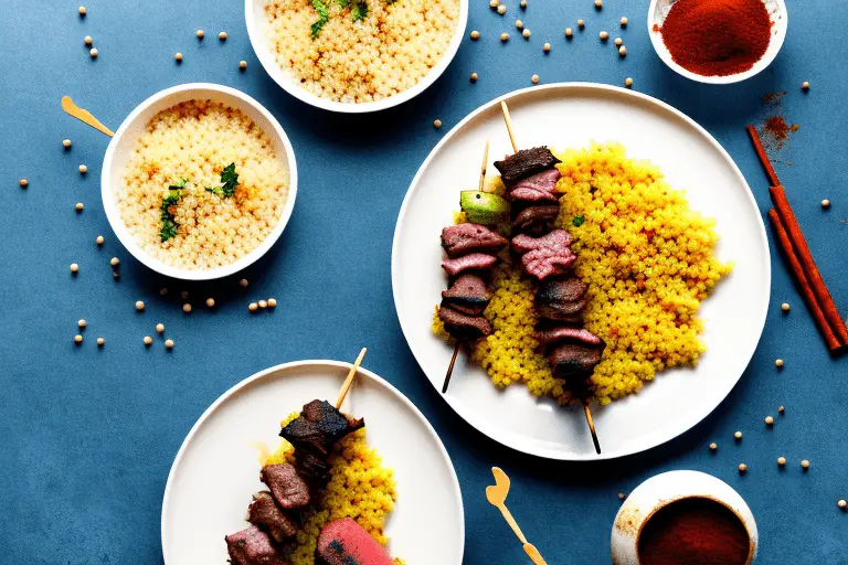 Moroccan Spiced Beef Kebabs with Couscous Recipe