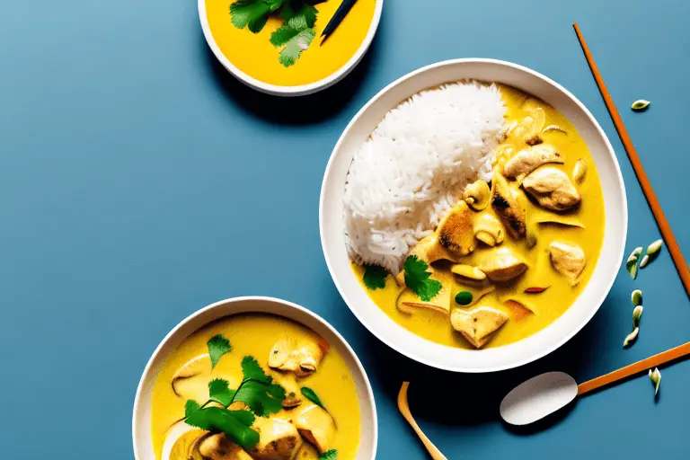 Thai Yellow Curry Chicken with Coconut Rice Recipe