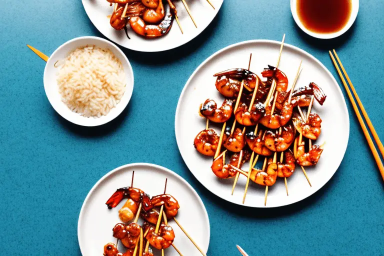 Teriyaki Glazed Shrimp and Pineapple Skewers with Rice Recipe