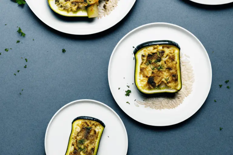 Greek Moussaka Stuffed Zucchini with Rice Recipe