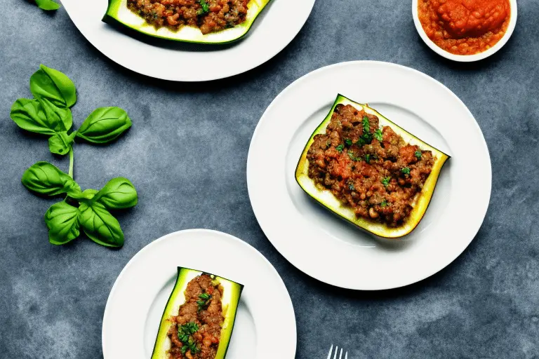 Italian Stuffed Zucchini Boats with Ground Beef and Rice Recipe