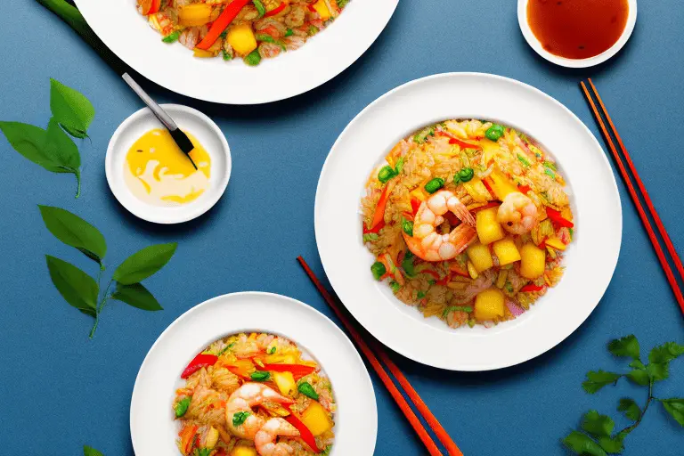 Thai Pineapple Fried Rice with Shrimp and Peppers Recipe