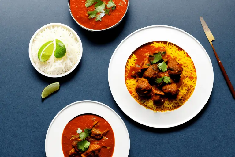 Indian Lamb Rogan Josh with Saffron Rice and Cauliflower Recipe