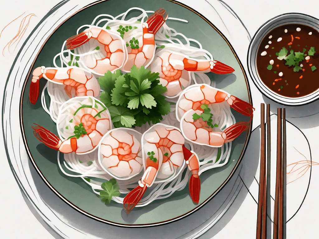 Delicious Shrimp Wrapped in Rice Noodle