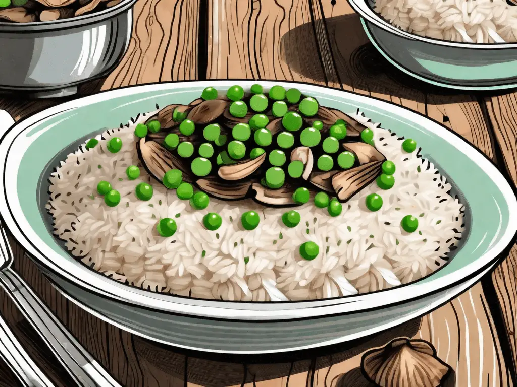 Rice Pilaf Peas Mushrooms