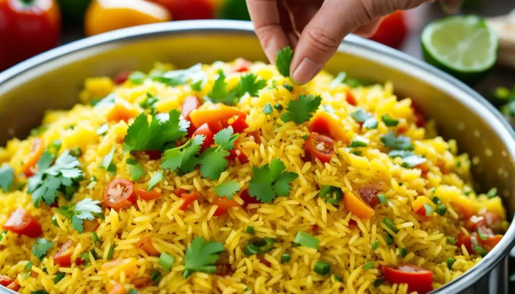 Customizing Mexican yellow rice