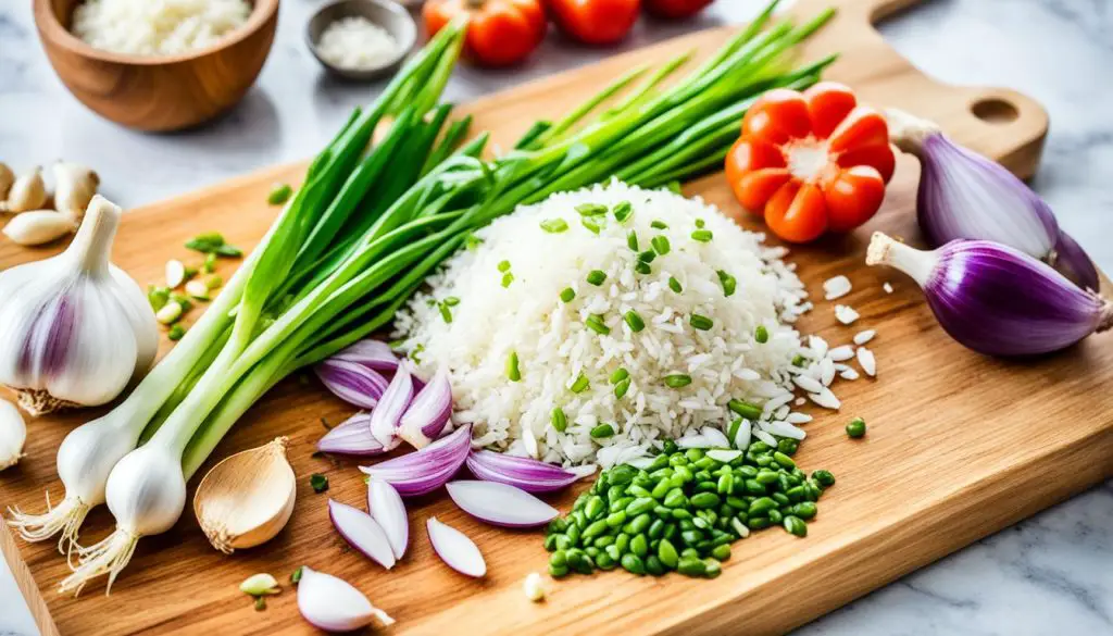 Filipino garlic rice ingredients