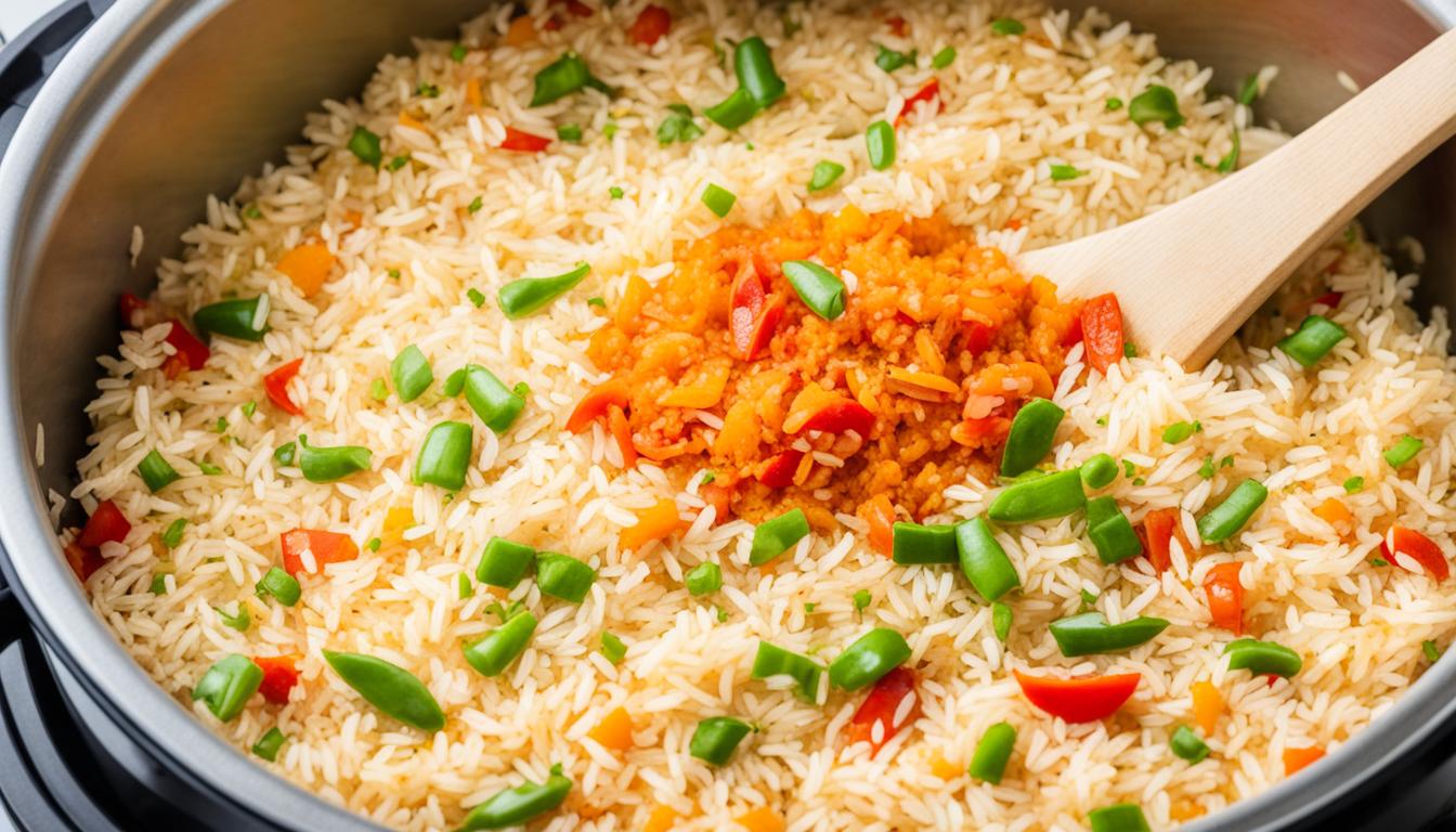 How do you cook Spanish rice in a rice cooker?