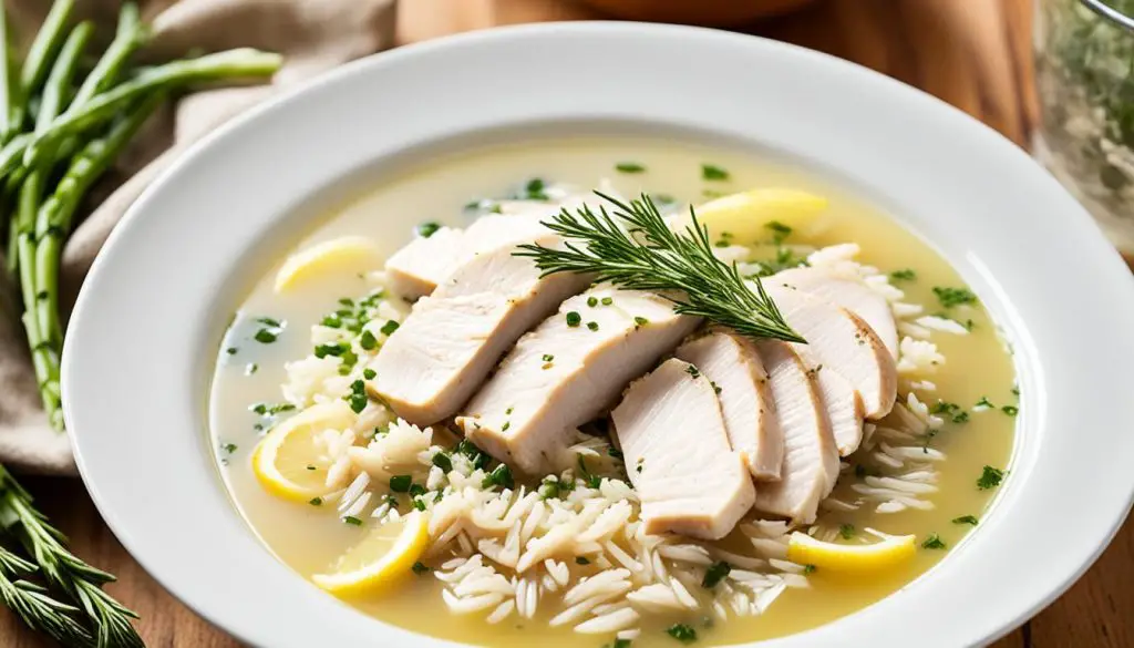 How do you make chicken lemon rice soup?