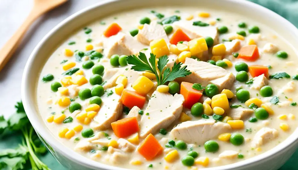 How do you make creamy chicken and rice soup?