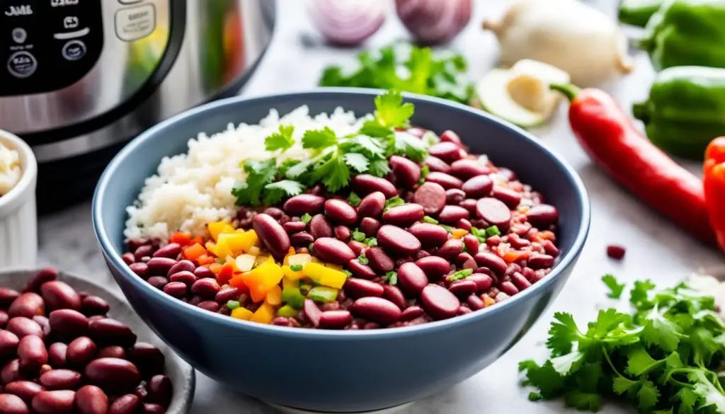 How do you make instant pot red beans and rice?