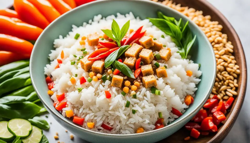 Thai basil fried rice ingredients