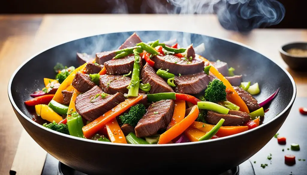 What are some tips for making beef stir-fry with rice?