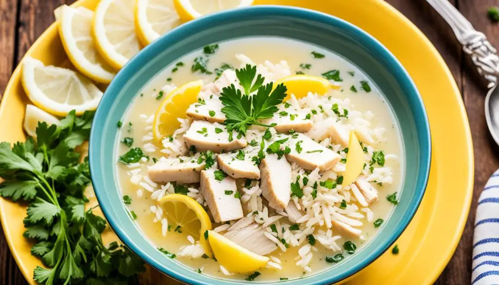 chicken lemon rice soup