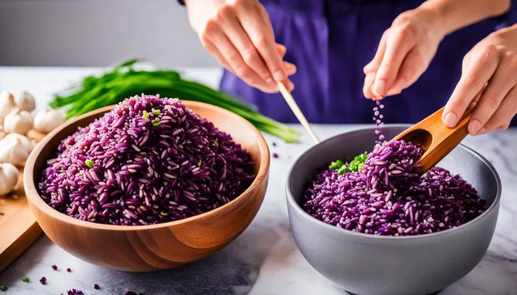 cooking purple rice