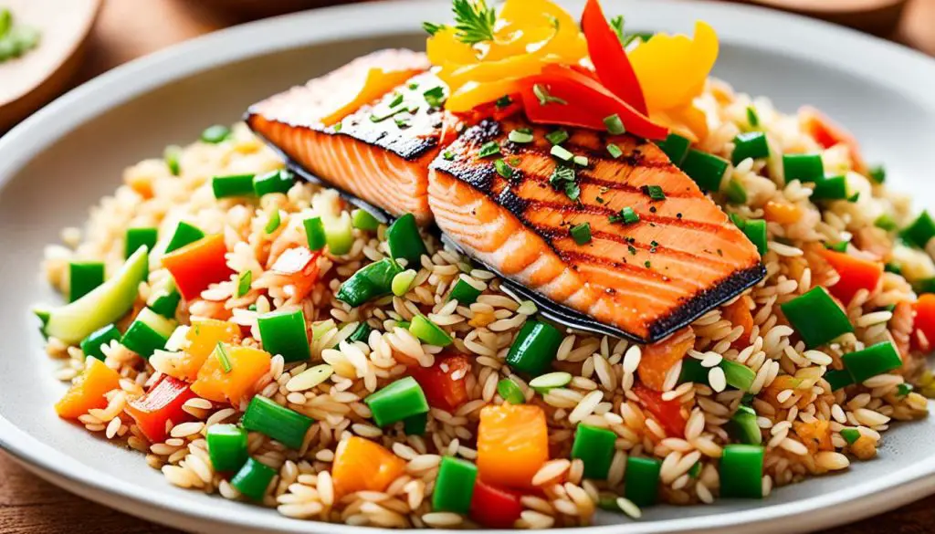 salmon fried rice