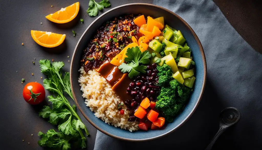 veggie fried rice with brown rice