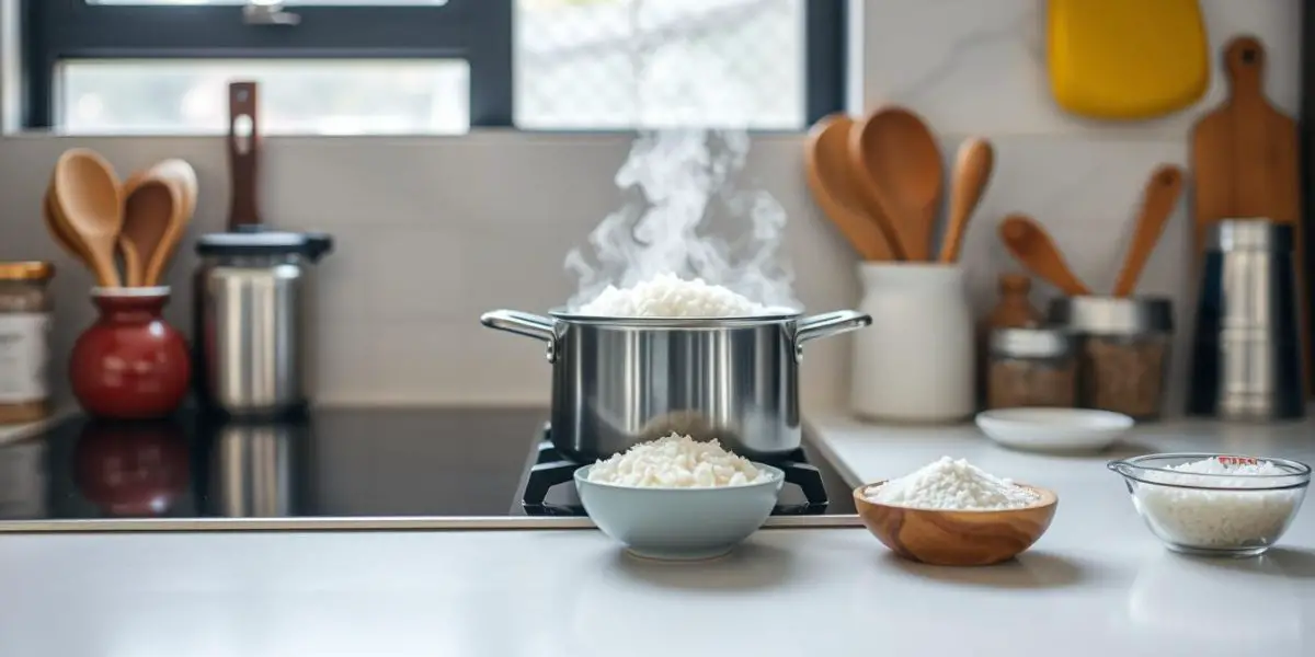 Prevent rice mess in kitchen