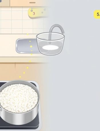 Rice Cooking Sequence Visual Guide