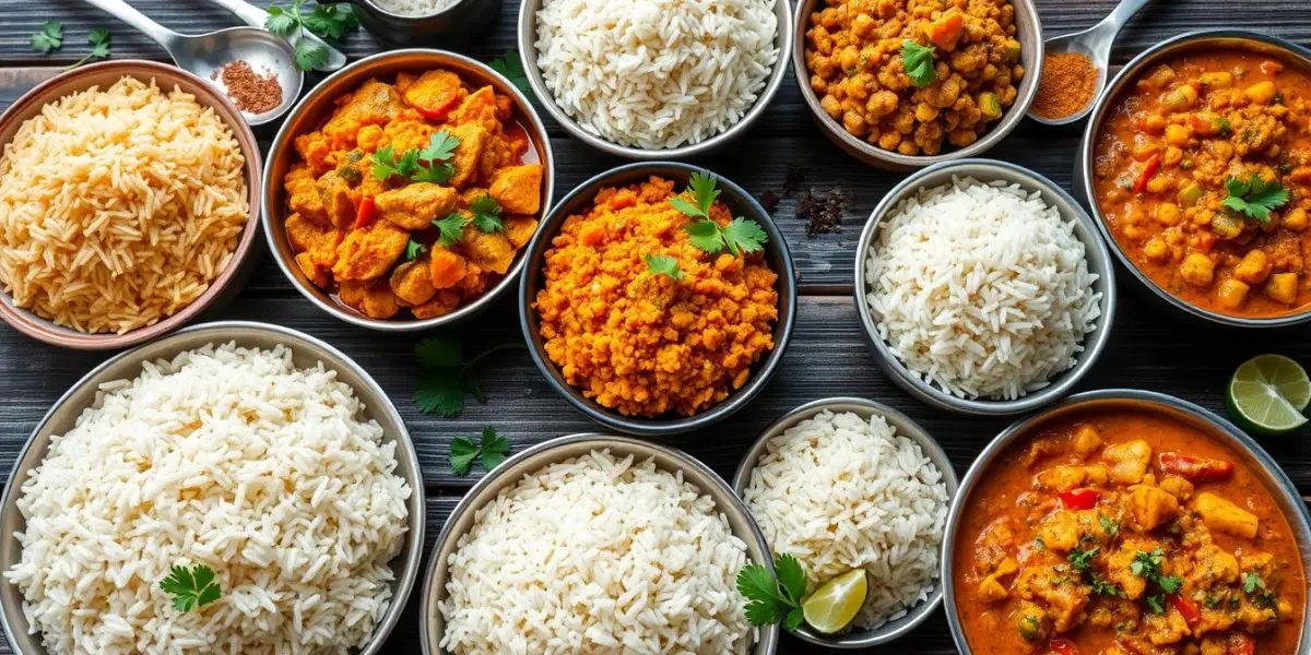 Rice for curry types and cooking methods