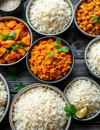 Rice for curry types and cooking methods