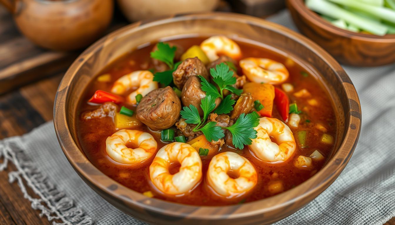 Savory Gumbo with Chicken Sausage and Shrimp