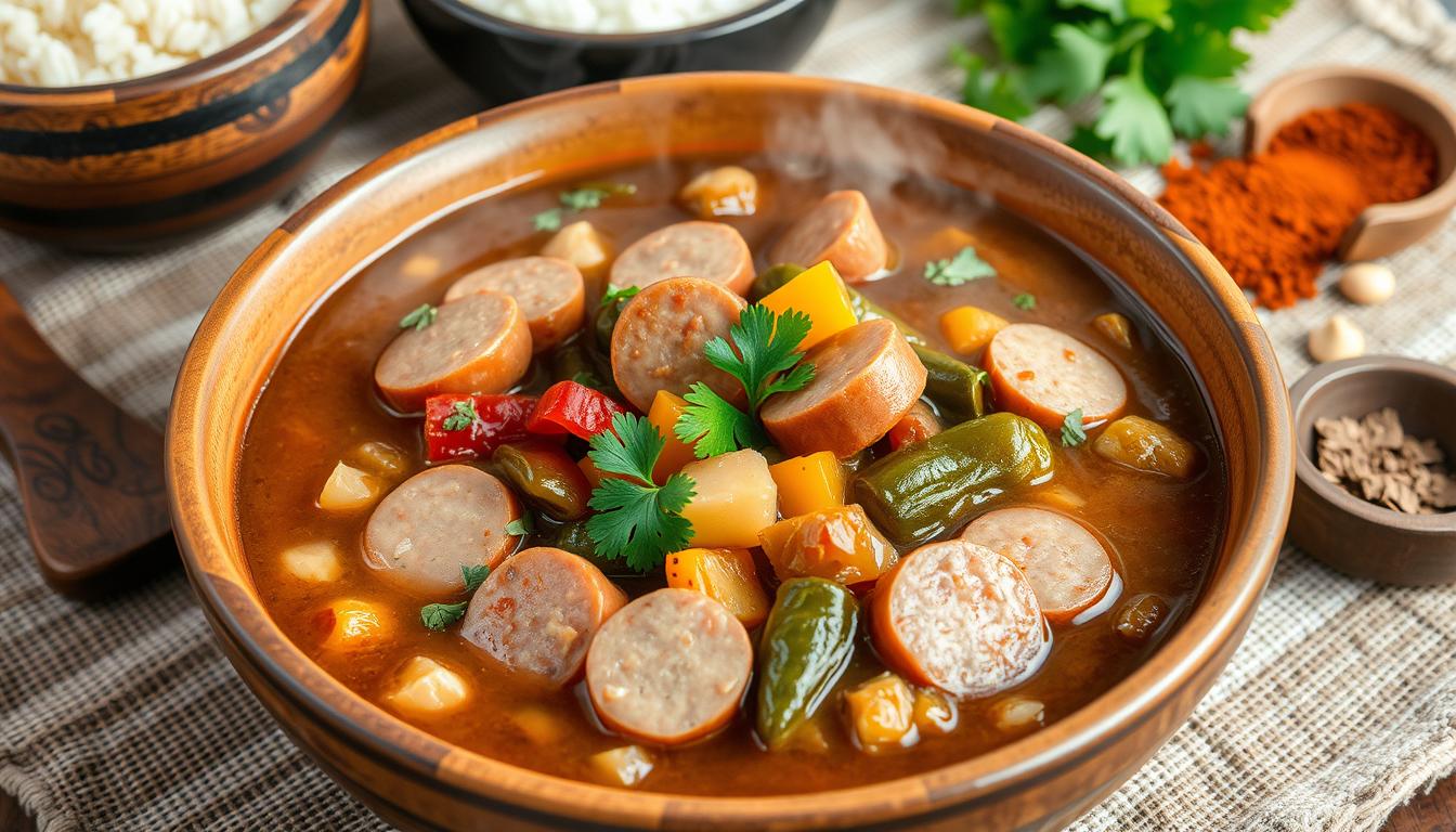 Hearty Gumbo with Turkey Sausage Recipe