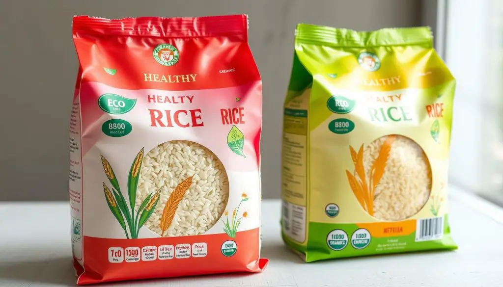 healthy rice packaging