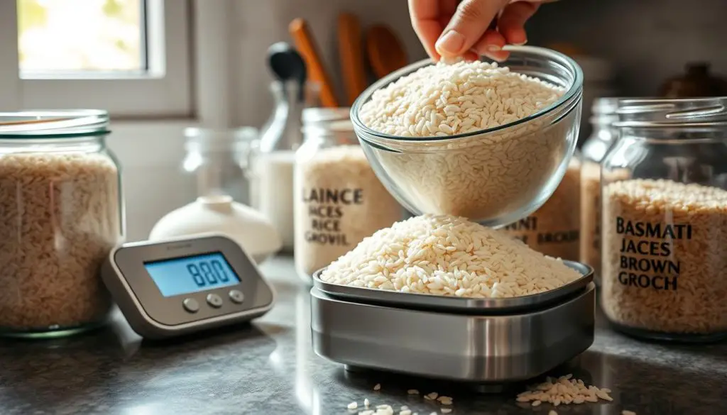 how to measure rice by weight