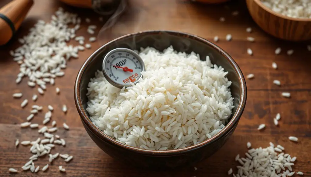 optimal temperature for cooking rice