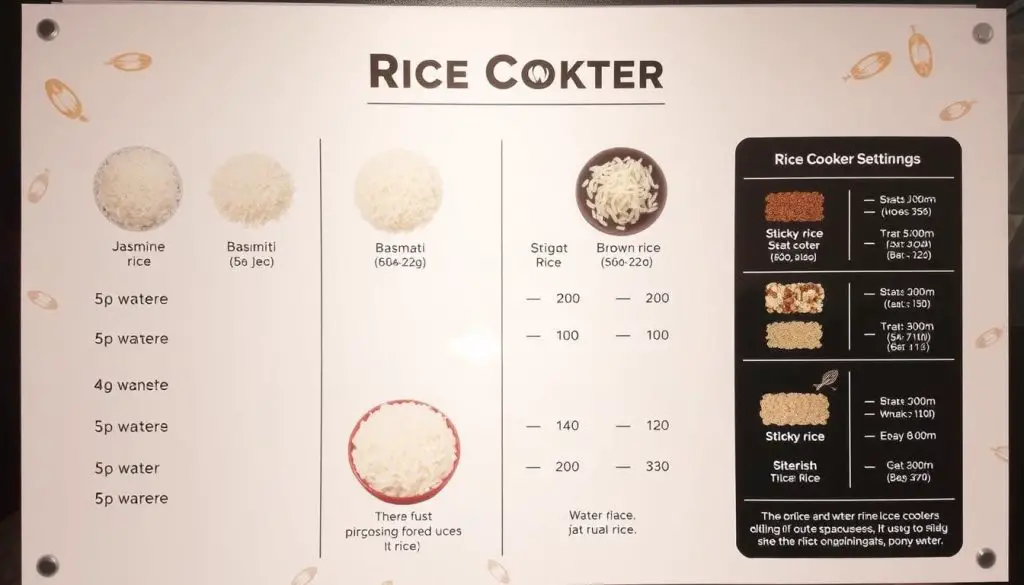 rice cooking chart