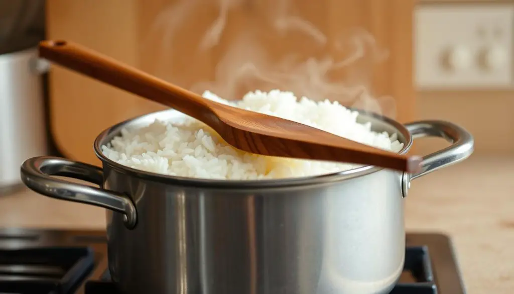 stop rice from boiling over