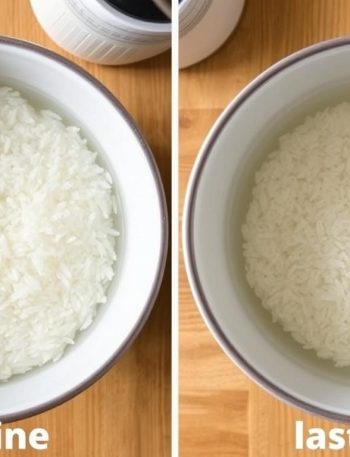 water clarity guide during rice rinsing